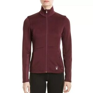 SPYDER 503024 JEWEL Mid WT Core Sweater Knit Fleece‎ Slim Full Zip Burgundy XL